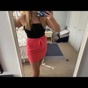 Boohoo pink mini skirt